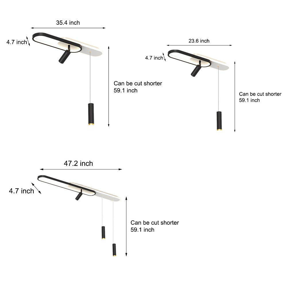 Long Strip 3 Step Dimming Modern Ceiling Lights Spotlights Hanging Lights