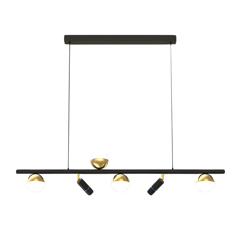 Long Strip LED Three Step Dimming Nordic Spotlight Dining Room Chandelier