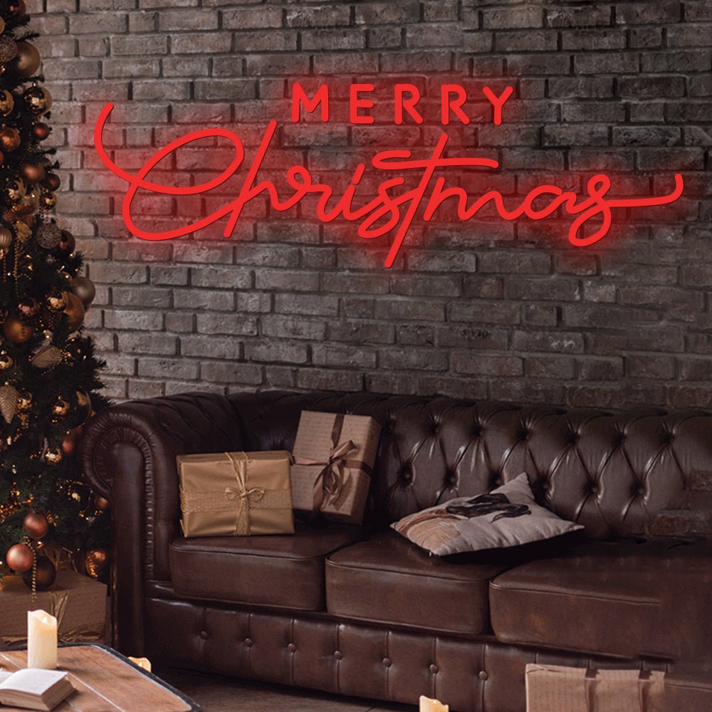 Luminous Merry Christmas Letters Acrylic Panel Personalized LED Sign