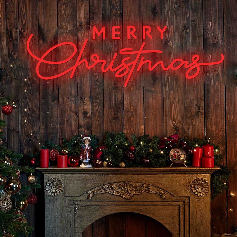 Luminous Merry Christmas Letters Acrylic Panel Personalized LED Sign