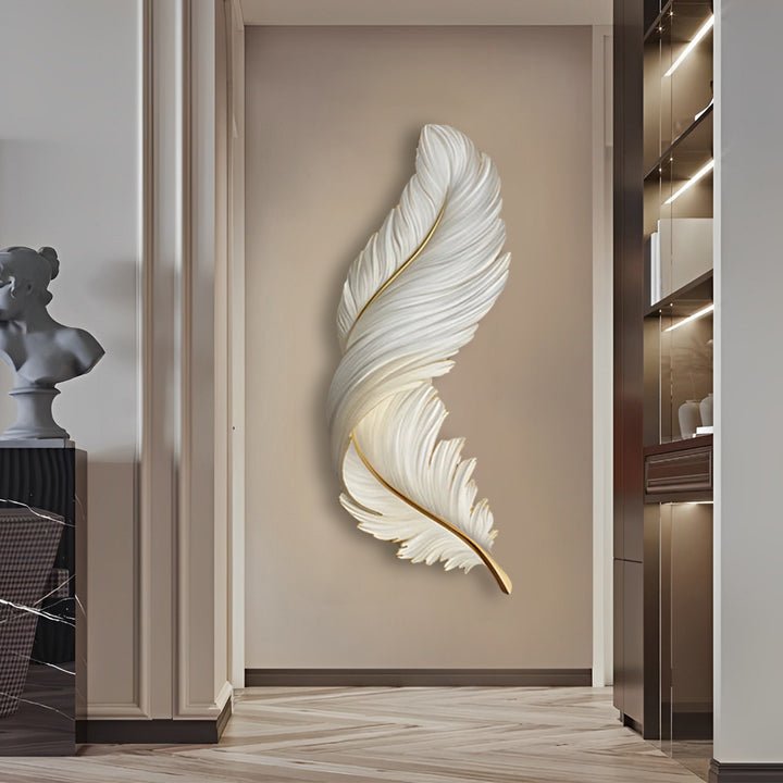 Luxury Creative Feathers USB DC5V Remote Control LED Modern Wall Lights