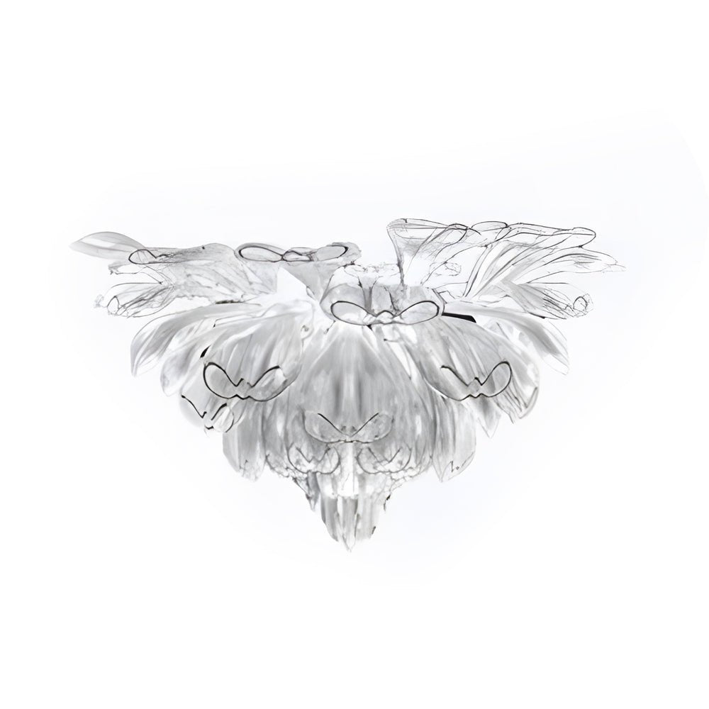 Luxury Flowers Handcrafted Art Glass 3 Step Dimming Modern Chandelier