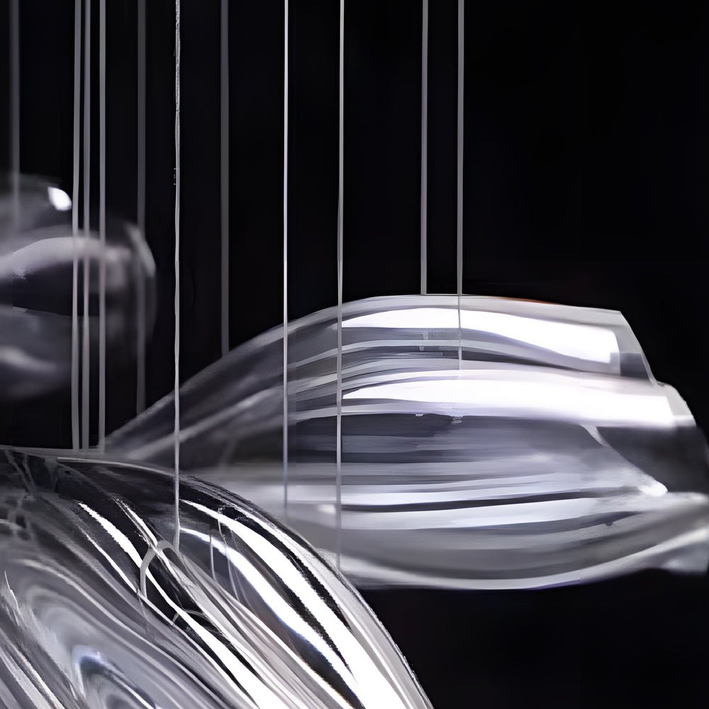 Luxury Flowers Handcrafted Art Glass 3 Step Dimming Modern Chandelier