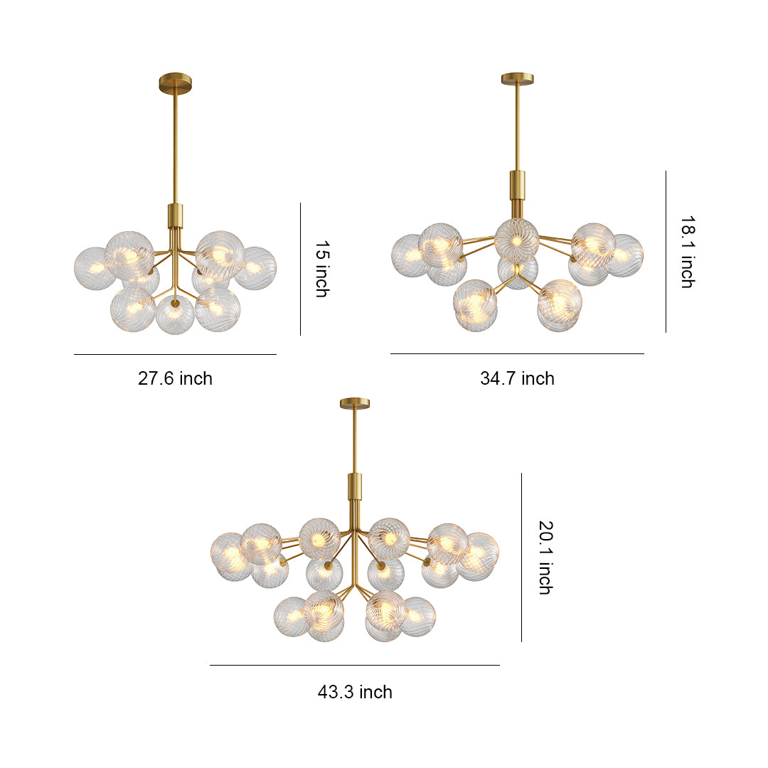 Luxury modern chandeliers with a black frame, showcasing elegant and sophisticated design.