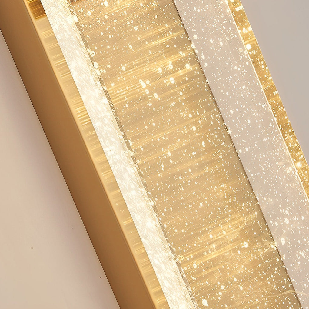 Luxury modern wall lights with geometric patterns, adding sophistication to a living room.