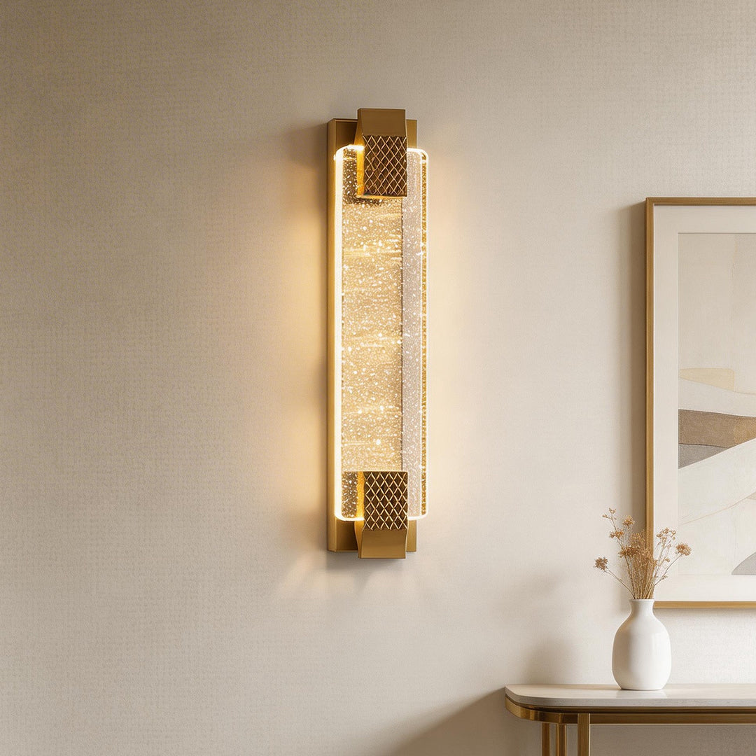 Enhance your living room with luxury modern wall lights living room crystal LED sconce, offering elegant design and energy-efficient illumination.