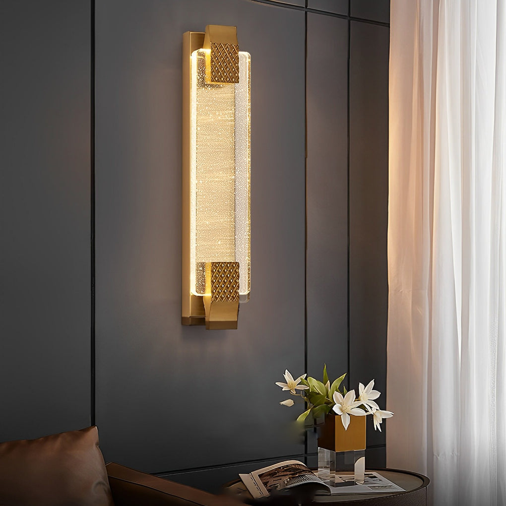 Luxury modern wall lights living room with gold accents, casting a sophisticated light in a modern living room.