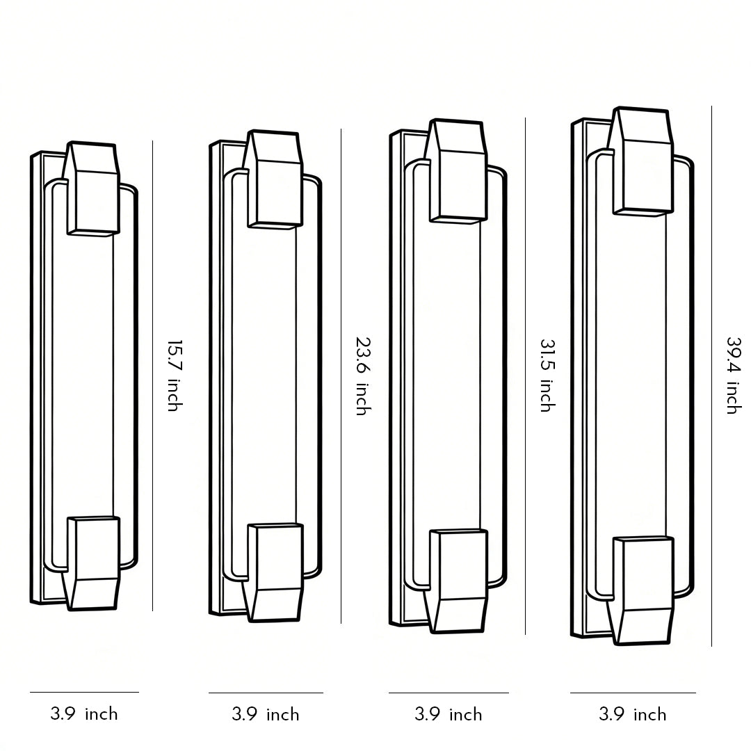Luxury modern wall lights in a minimalist setting, emphasizing clean lines and luxurious design.