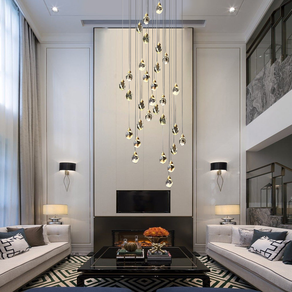 Luxury Staircase Chandelier Modern Duplex High Ceiling Light – Dazuma