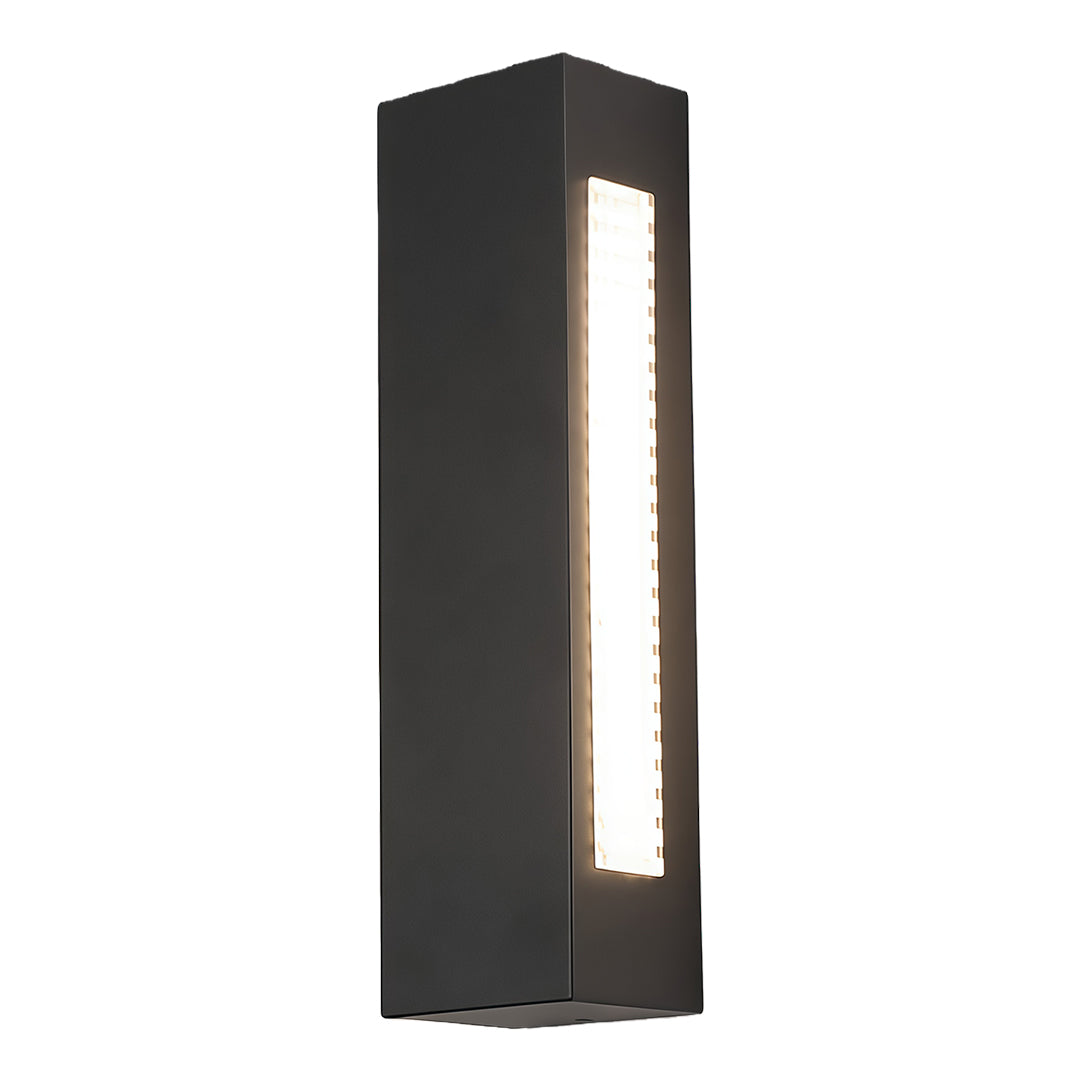 Modern luxury chandeliers style outdoor wall mount lights in matte black with geometric cutout