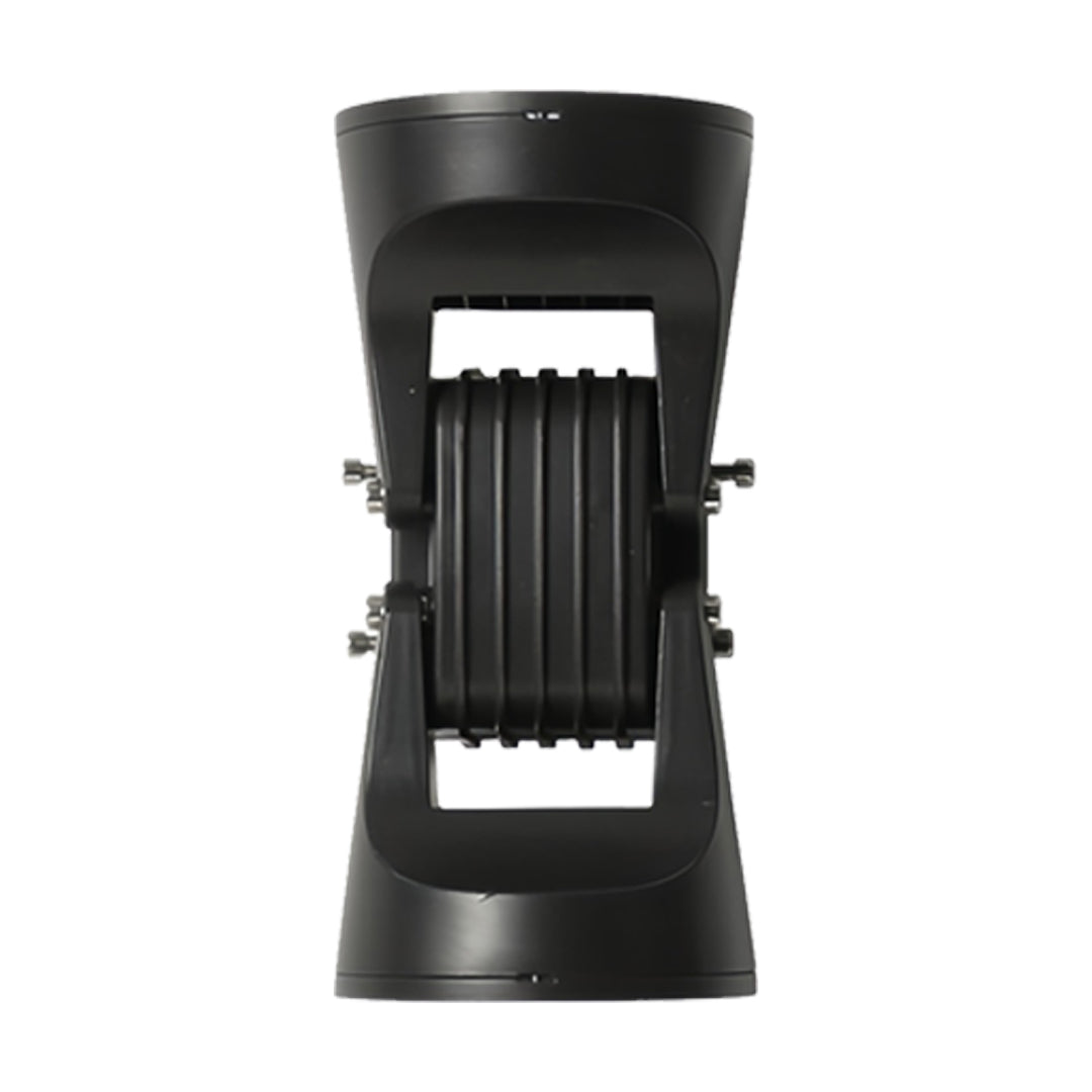 Modern matte black two light wall sconce producing focused up-down lighting with clean geometry.