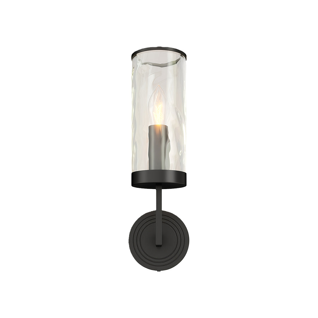 Modern luxury chandeliers inspired wall glass light in matte black with vintage bulb