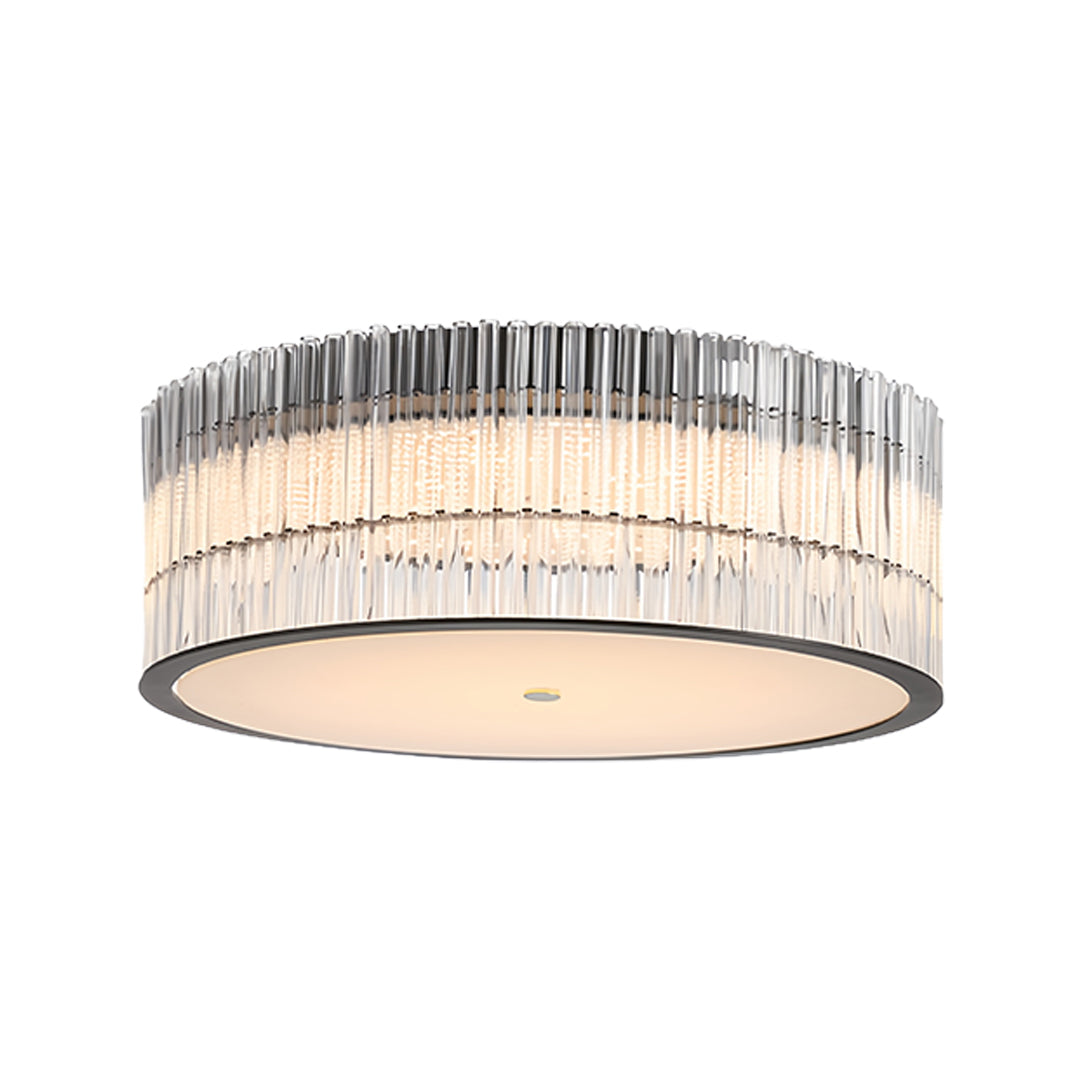 Medium sized crystal flush mount ceiling lights with a diameter of 19 inches ideal for modern living areas