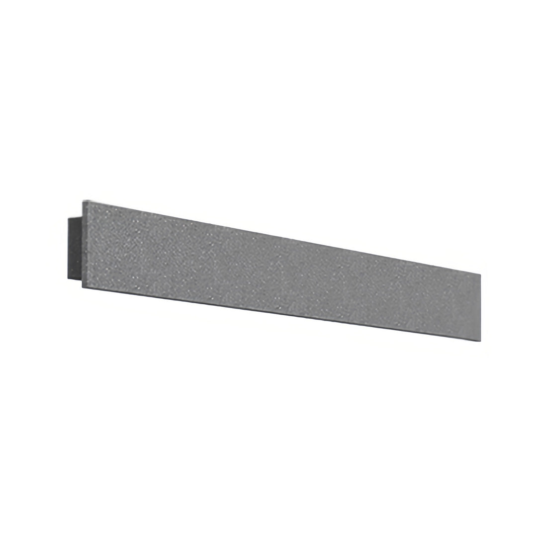 Medium gray linear modern outdoor wall sconces featuring a slim architectural form in product view.