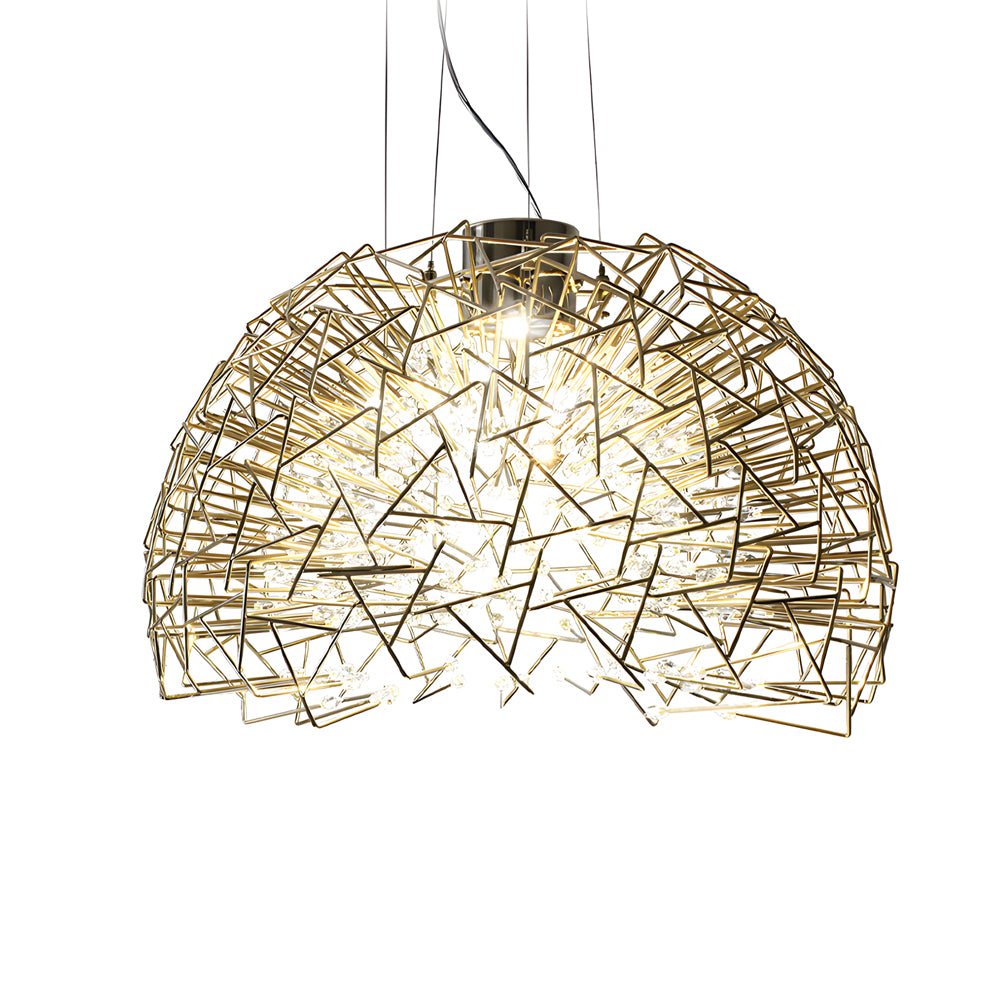Metal Crystal Semicircular Sphere Stars Sparkle Post - Modern Chandelier