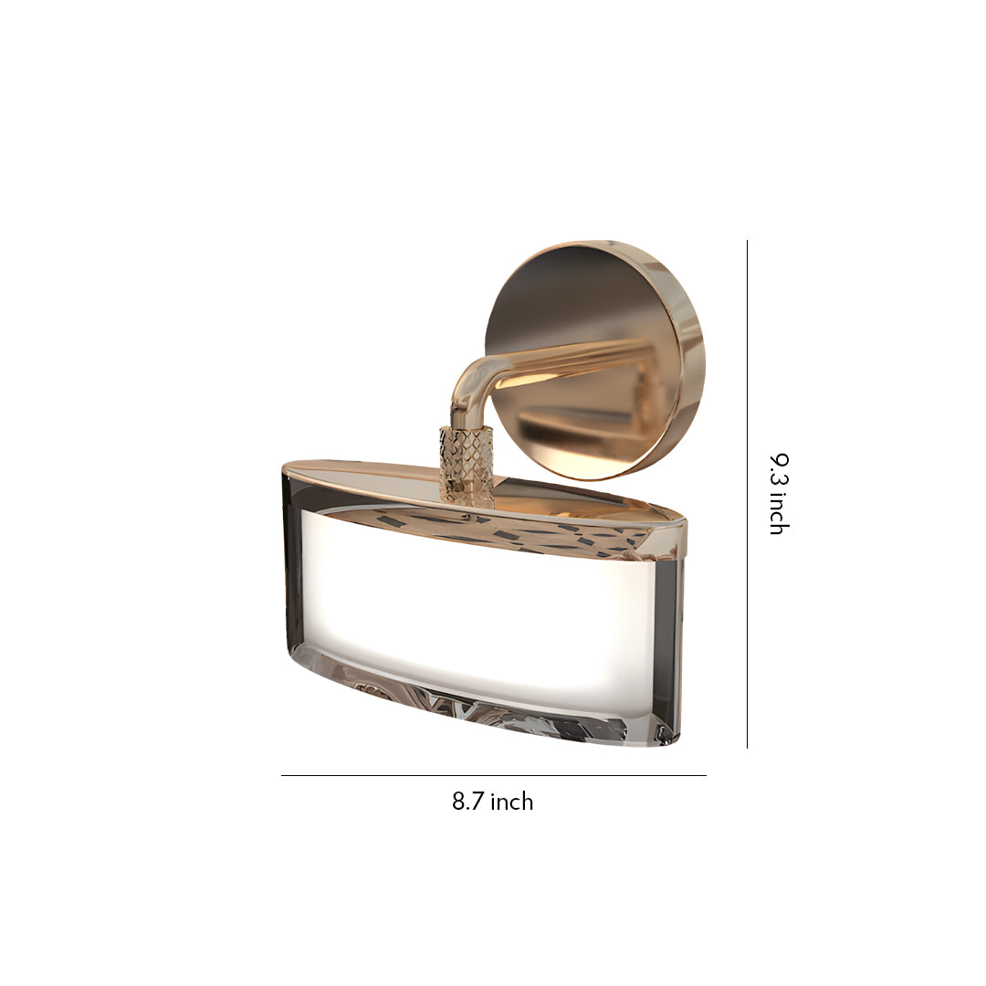 Metal wall art with led lights featuring geometric rectangular frame and circular decorative element in bronze finish