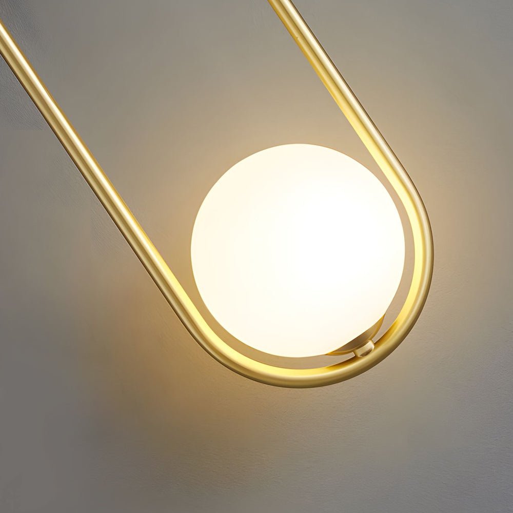 Mila Wall Sconce 1 - light Glass Globe Wall Light - Gold/Black