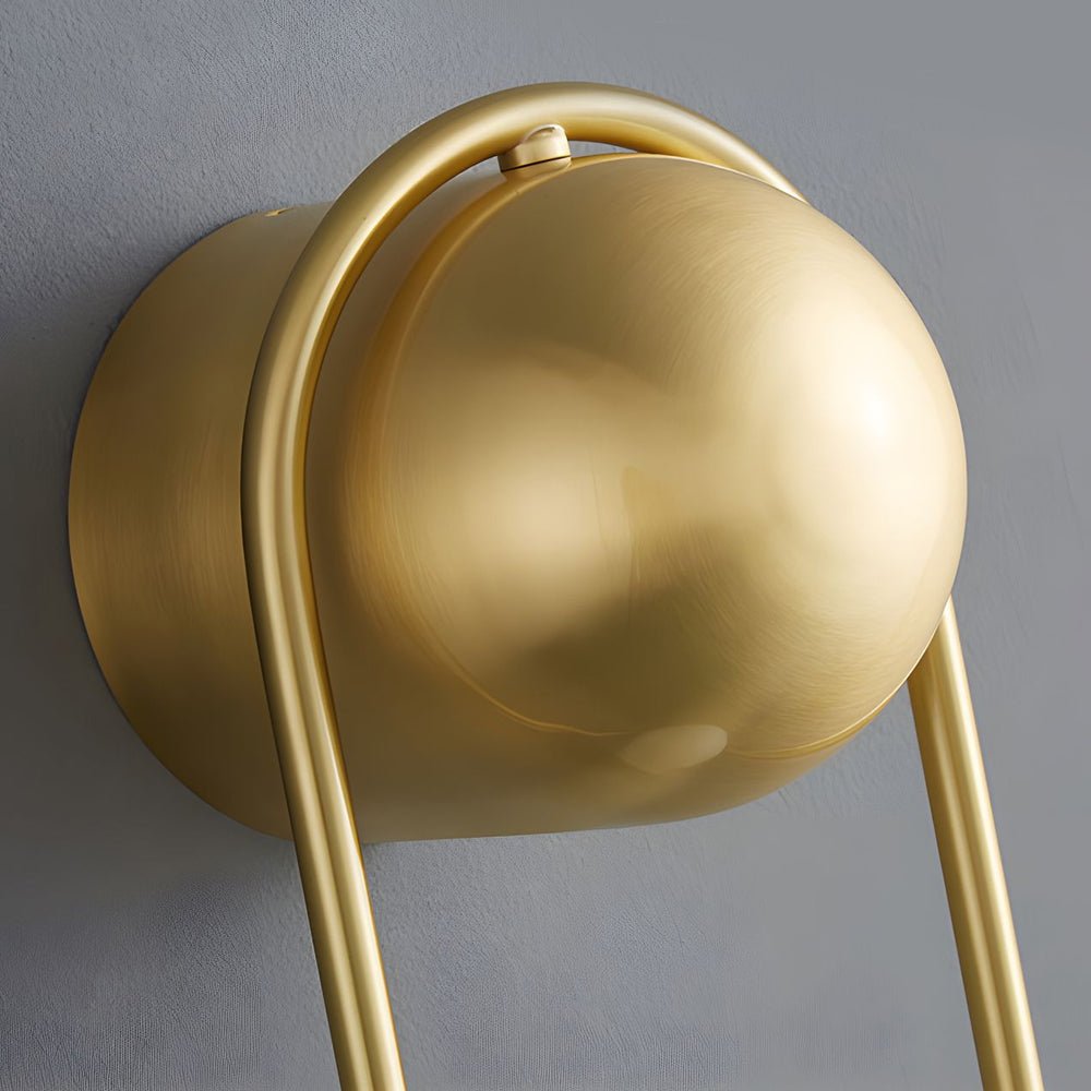 Mila Wall Sconce 1 - light Glass Globe Wall Light - Gold/Black