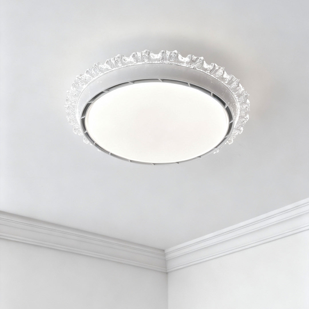 Contemporary white ceiling fan with light in a minimalist bedroom, elegant and functional indoor fixture