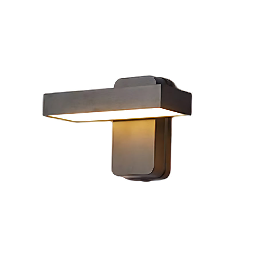 Minimalist wall light with bronze finish and geometric design for modern spaces