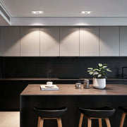 Minimalist ceiling twin light installed in modern kitchen with clean recessed lighting layout.