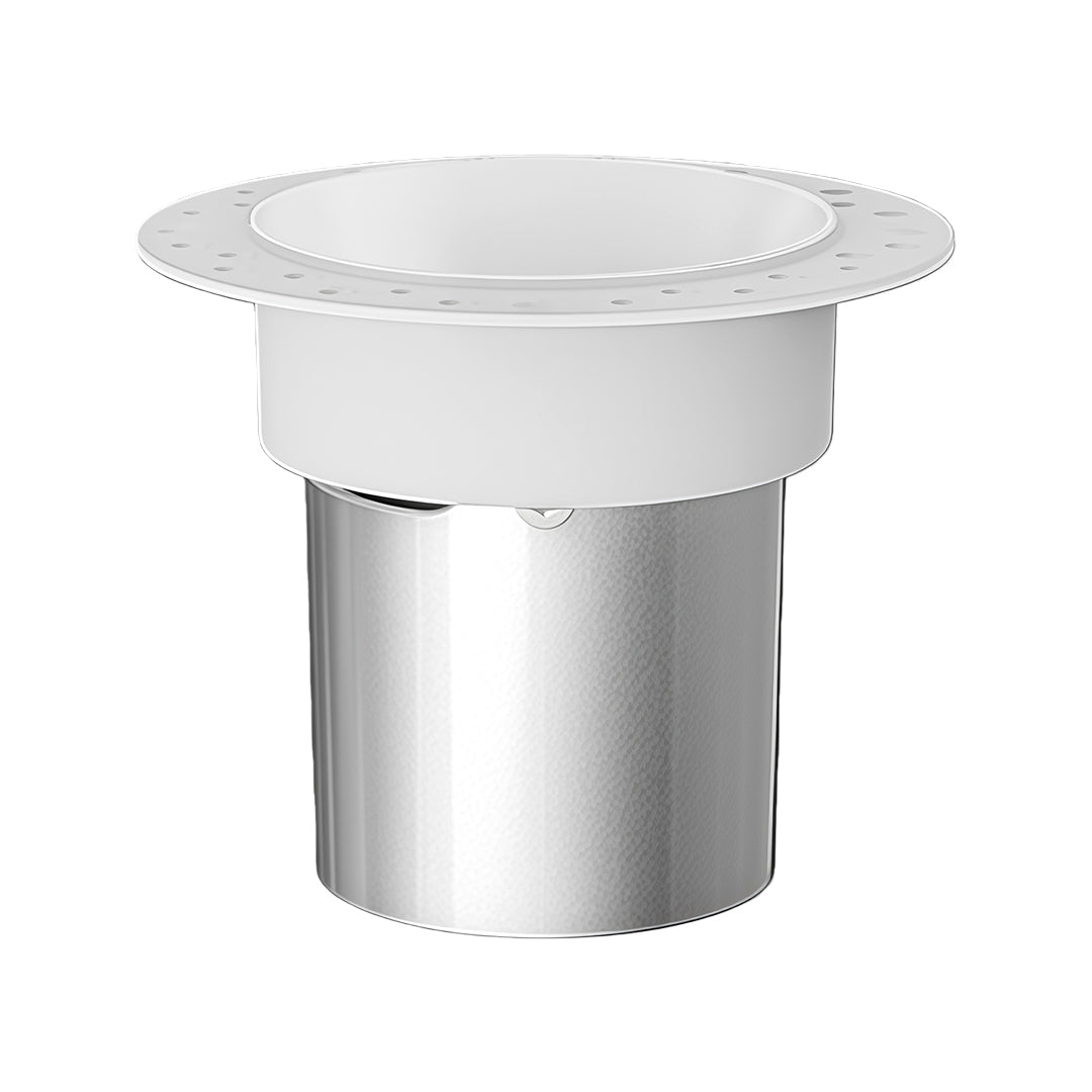 Minimalist flush mount spotlight with sleek silver finish and white interior for seamless ceiling integration