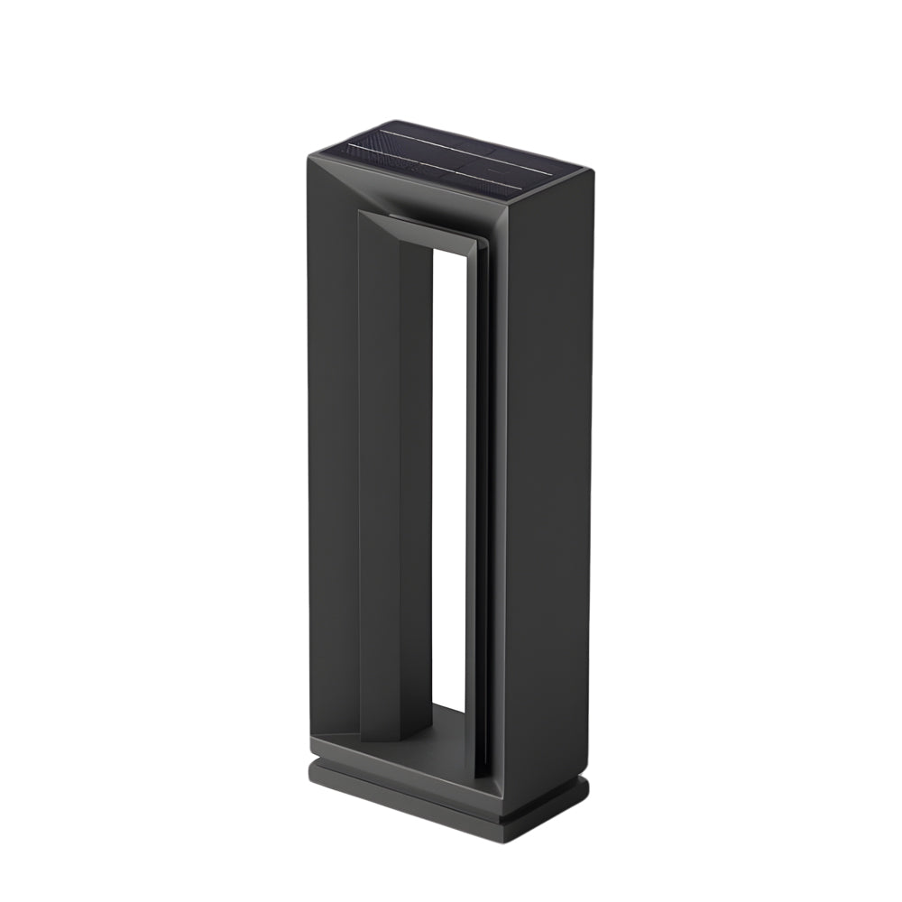 Minimalist LED outdoor path lights with rectangular frame design for modern landscape and architectural lighting applications