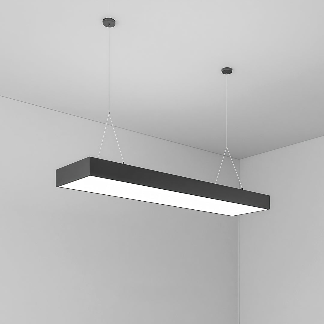 Long Rectangular Chandelier for Bright Office Lighting – Dazuma