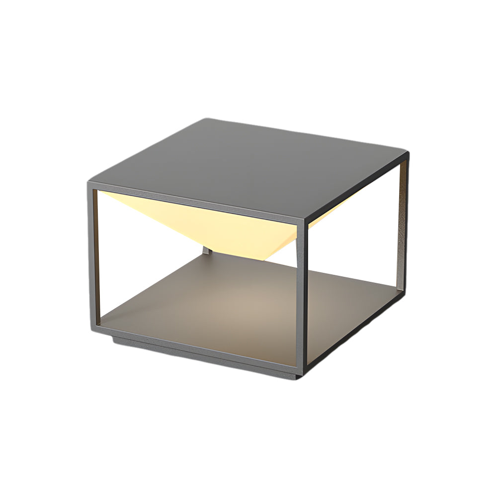 Minimalist solar pillar light with clean geometric lines and integrated LED technology for sustainable outdoor illumination