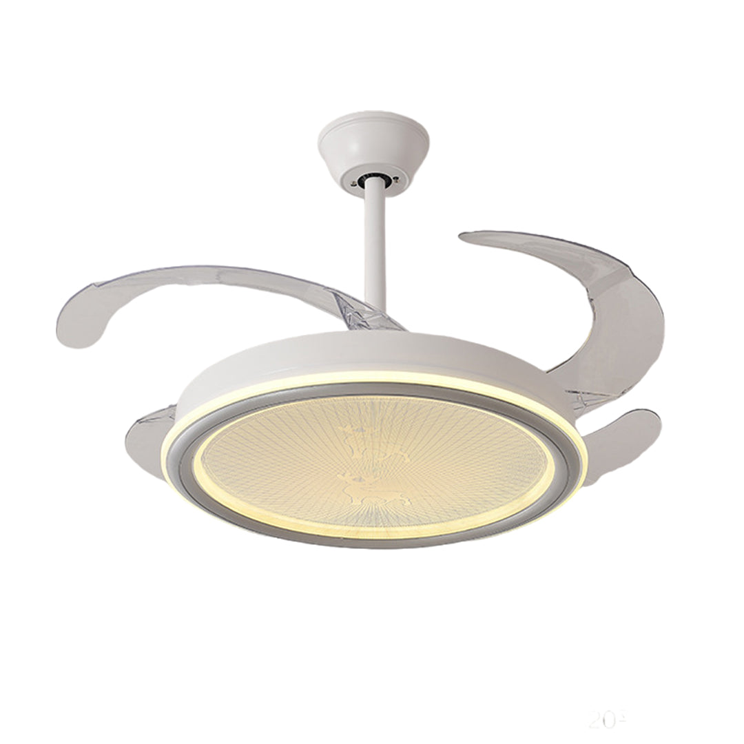 Minimalist white ceiling fans with light offering clean lines and sophisticated ambient lighting