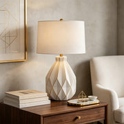 Decorative white ceramic table lamps