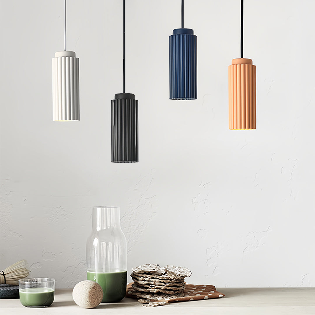 Mixed color metal pendants light showcasing versatile white metal design elements