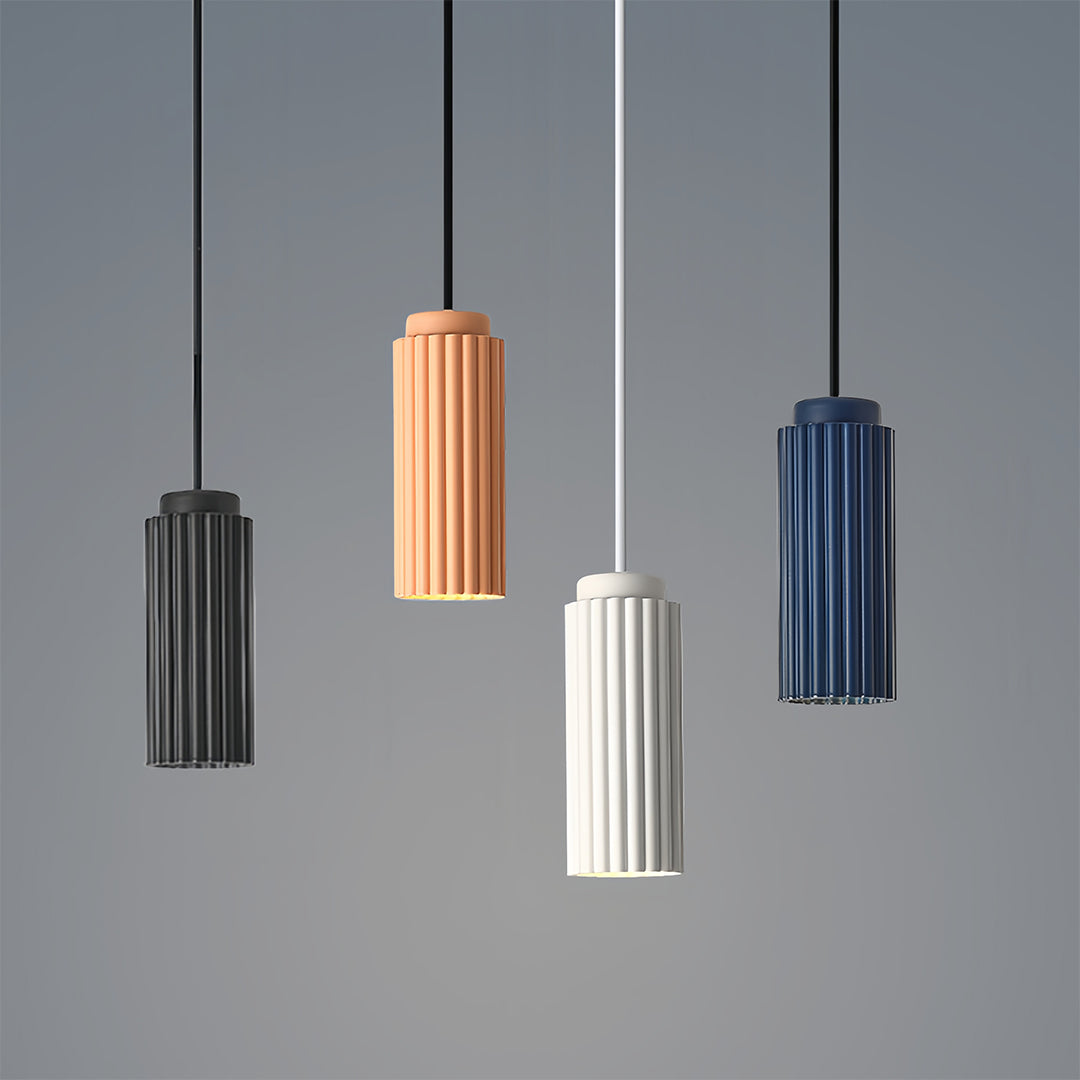 Mixed color metal pendants light showcasing versatile white metal design elements