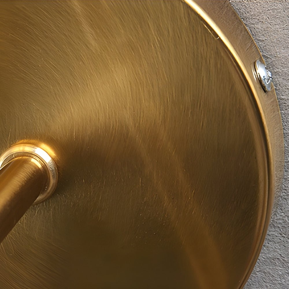 Modern 1 - Light Black/Gold Wall Sconce with White Linen Fabric Shade