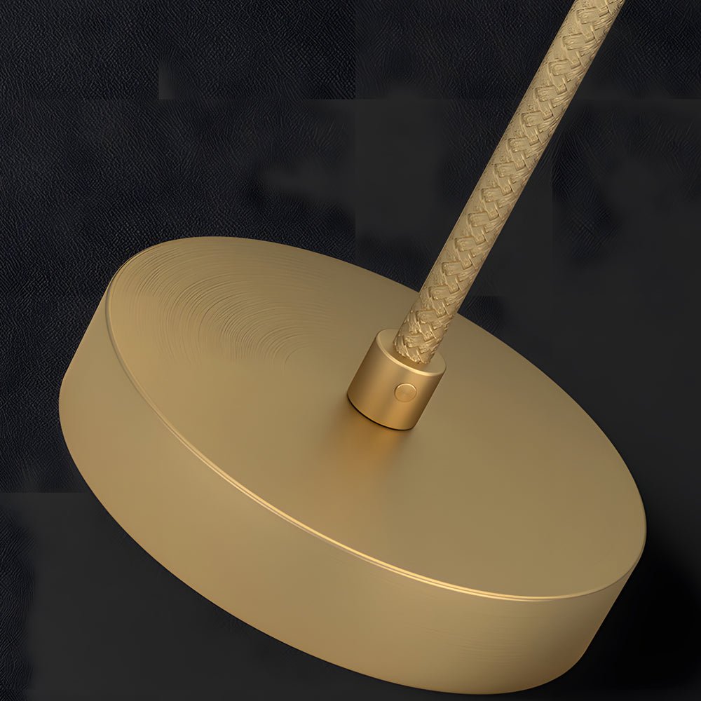 Modern 1 - Light Copper Single Crystal Pendant Light with 3 - Step Dimming LED