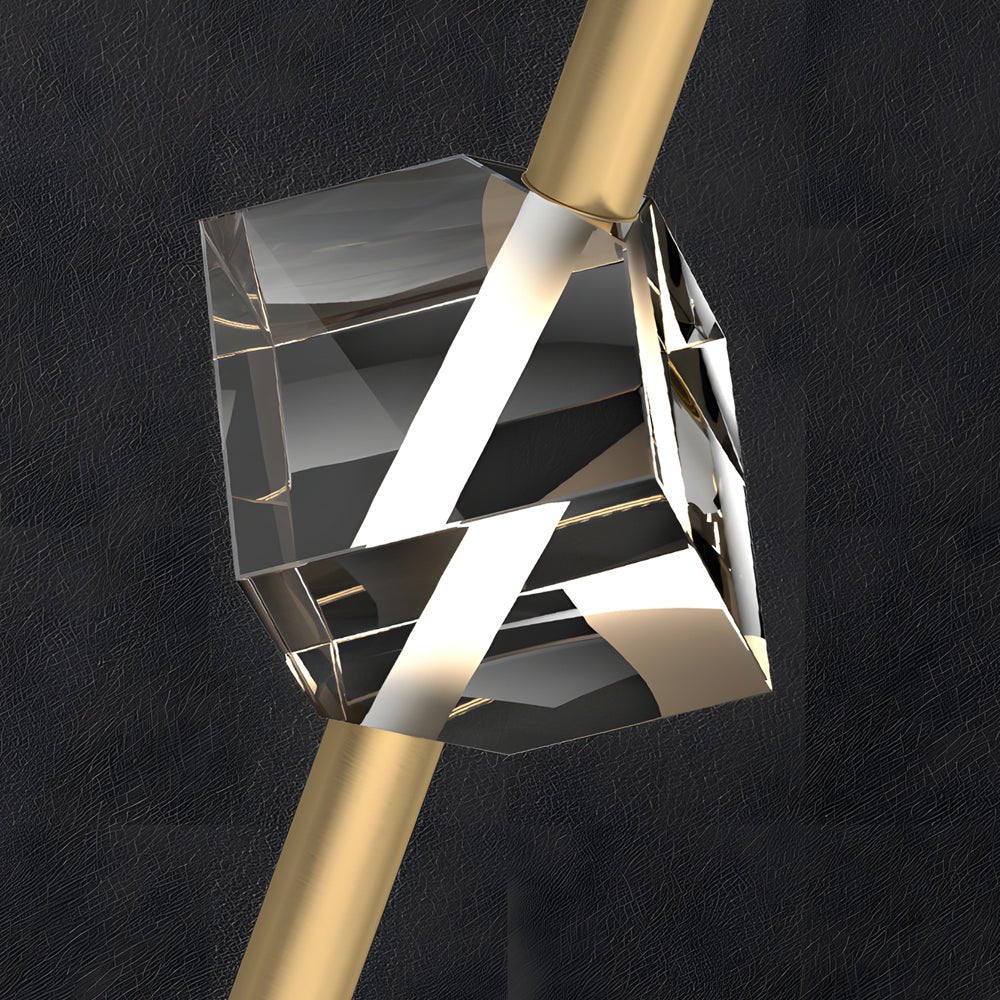 Modern 1 - Light Copper Single Crystal Pendant Light with 3 - Step Dimming LED