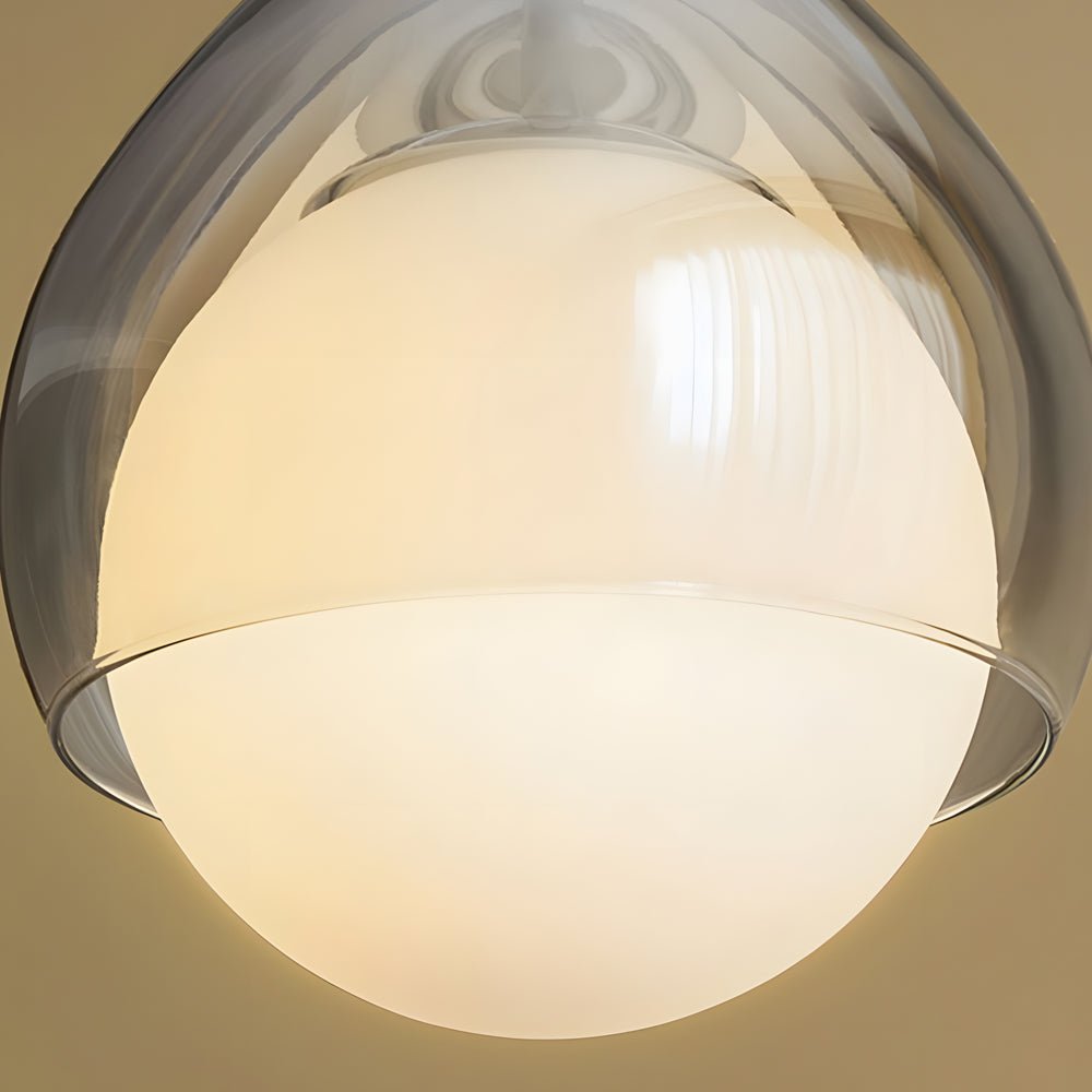 Modern 1 - Light Teardrop Droplet Glass Pendant Light, Adjustable Height
