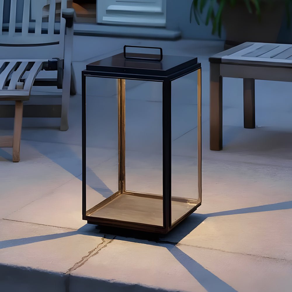 Modern 11 - In Glass LED Portable Outdoor Lanterns - Hardwired