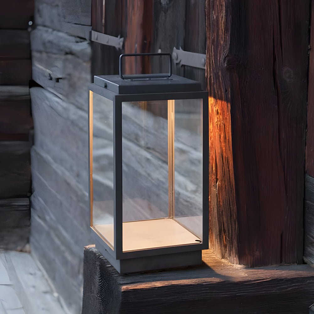Modern 11 - In Glass LED Portable Outdoor Lanterns - Hardwired
