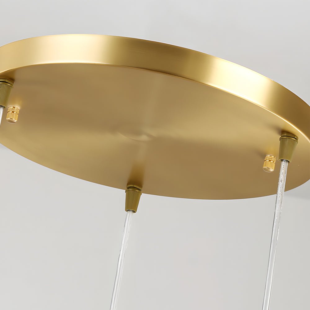 Modern 1/3 - Light White Glass Globe Island Pendant Light in Gold Finish