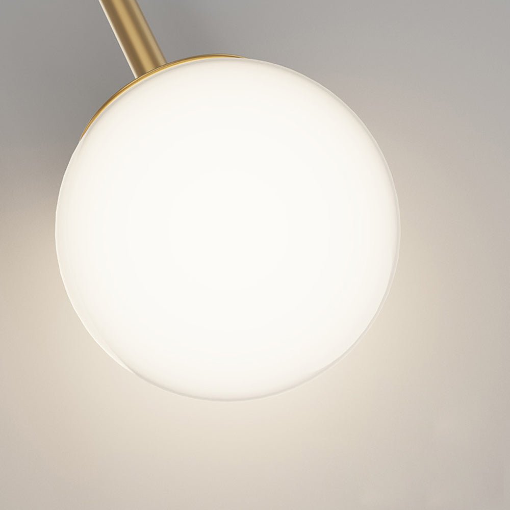 Modern 2 - Light LED Wall Sconces with Acrylic Ring and Frosted Globe