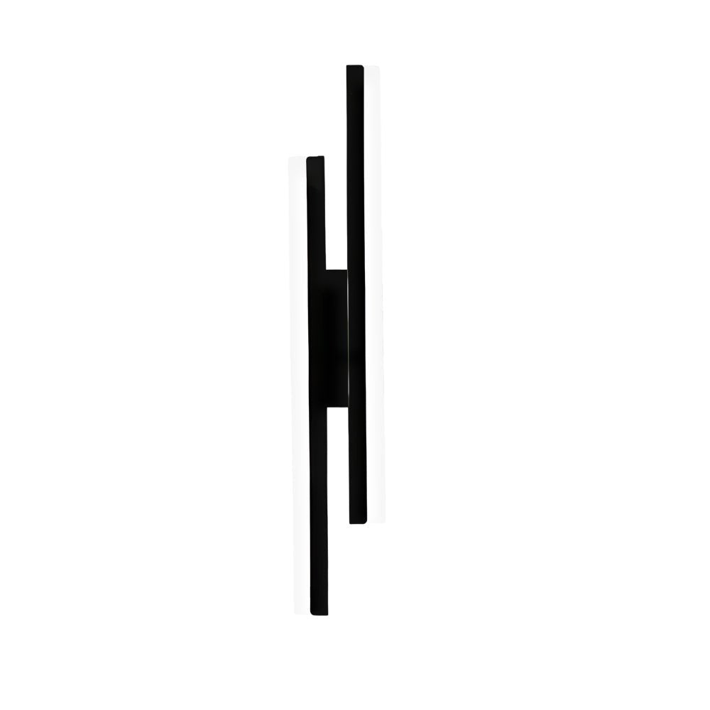 Modern 2 - Light Linear LED Wall Lamp with 3 - Step Dimming - Black/Gold Wall Sconce