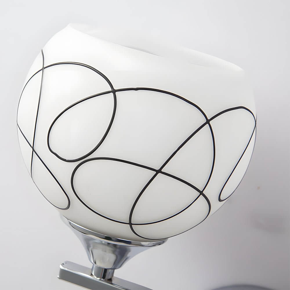 Modern 2 - Light Open Sphere Wall Sconce with Crystal Pendants