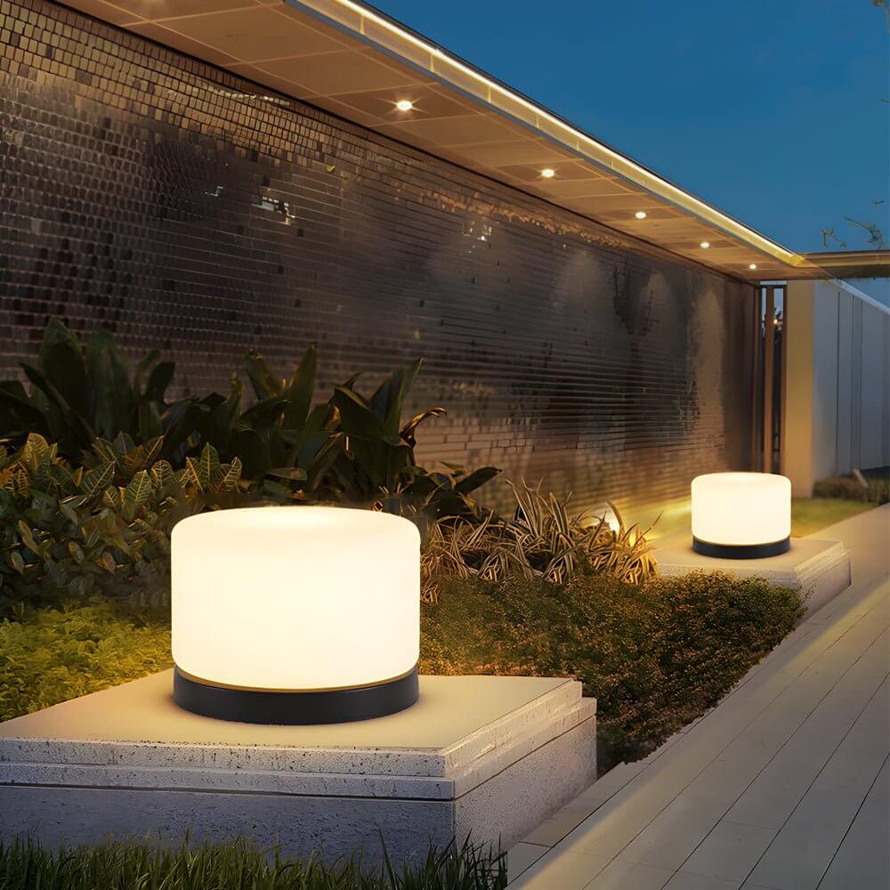 Modern 360° Illumination Cylindrical LED Dimmable Post Lamp for Pillar Tops