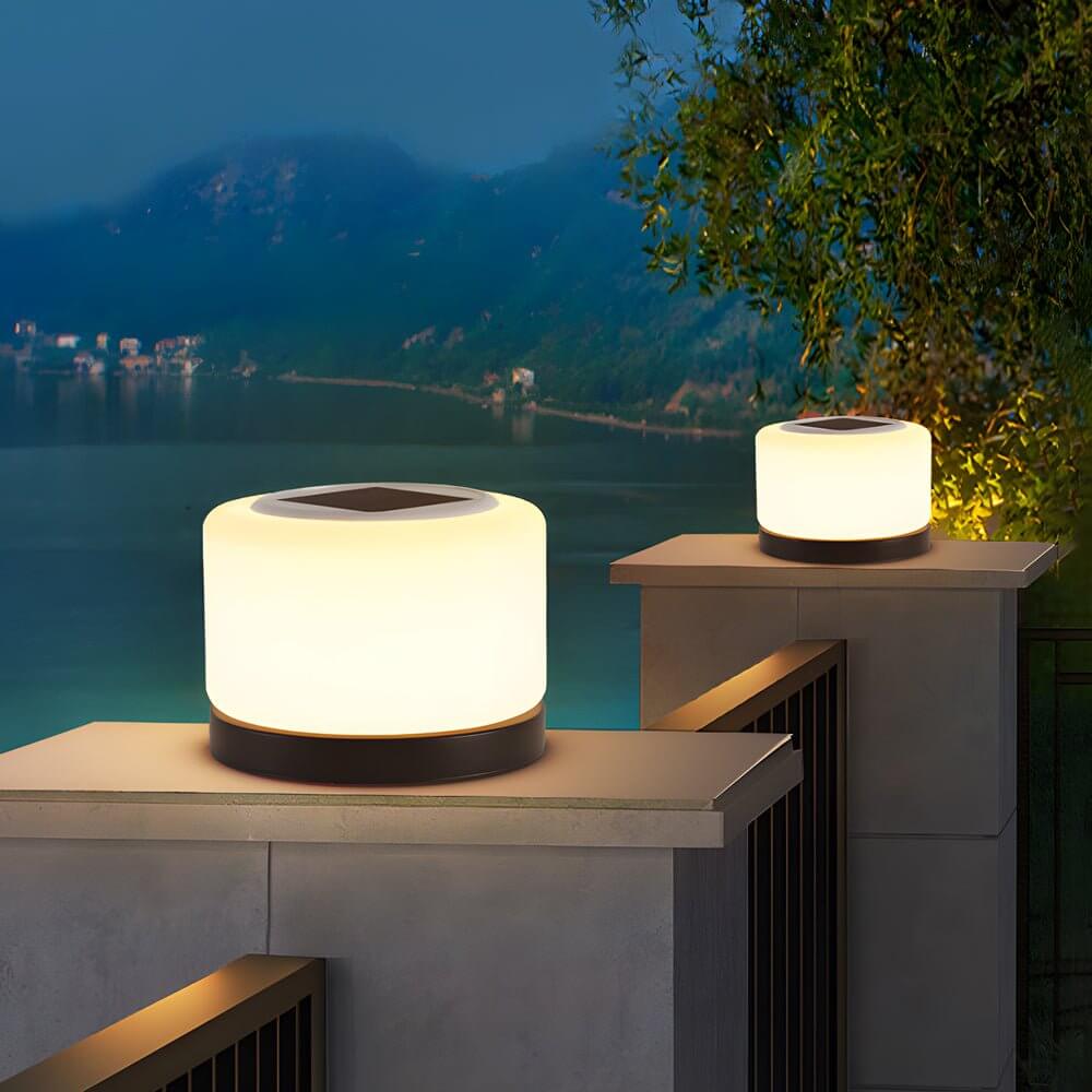 Modern 360° Illumination Cylindrical LED Dimmable Post Lamp for Pillar Tops