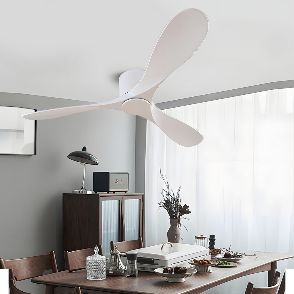 Modern 52 - Inch Indoor 3 - Blade Low Profile Ceiling Fan - White