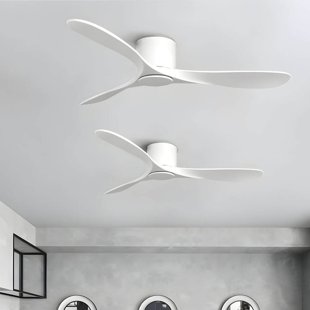 Modern 52 - Inch Indoor 3 - Blade Low Profile Ceiling Fan - White