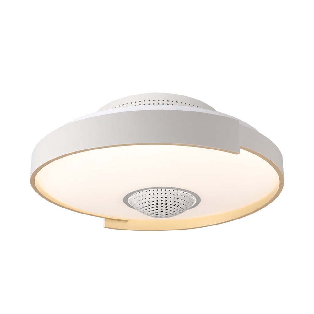 Modern 6 - Speed Bladeless Ceiling Fan with Dimmable LED Light - Round