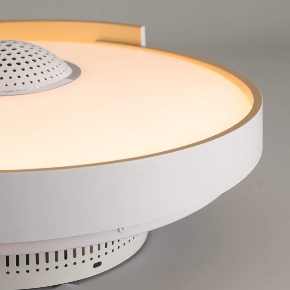 Modern 6 - Speed Bladeless Ceiling Fan with Dimmable LED Light - Round