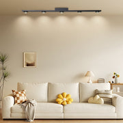 Modern Aluminum Black Long Bar Wall - Washing LED Ceiling Light - 3/4/5 - Light